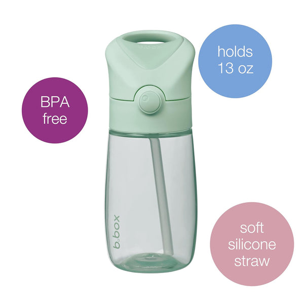 B.Box Straw Drink Bottle Junior, 380 ml - Spearmint