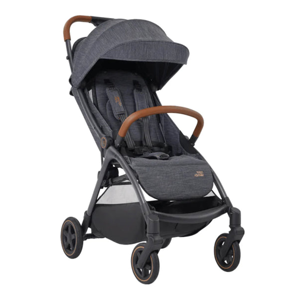 Britax Gravity II Auto One-Handed Fold Stroller - Marble Blue - Dezine Kids