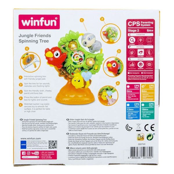 Winfun Jungle Friends Spinning TreeInteractive Toy with Suction Cup