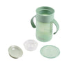 Beaba 360° Baby Learning Cup with Anti-Drip Disc, Dual handle & Spillproof Sippy Cup for Toddlers, 340 ml - Sage Green