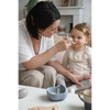 Beaba Silicone Suction Bowl, Non-Slip Baby Feeding Bowl, Ergonomic Design, Supple and Unbreakable Silicone BPA-Free - Pebble