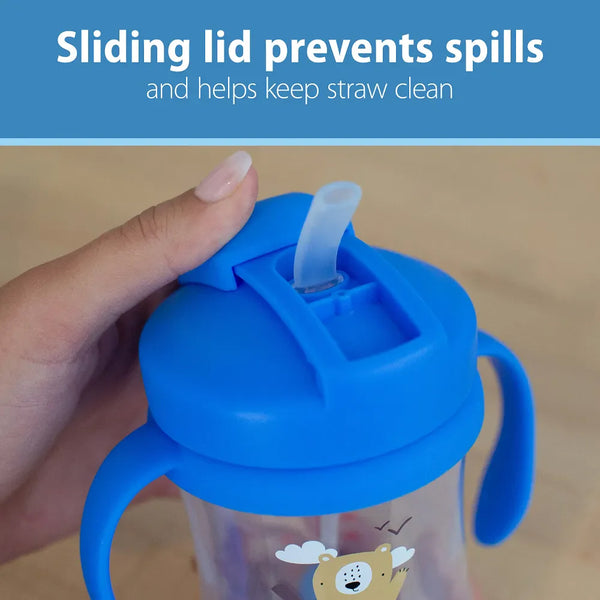 Dr.Browns Milestones Baby’s First Straw Cup - Blue Bear - Dezine Kids
