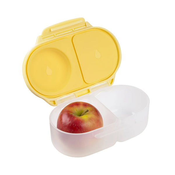 B.Box Leak Proof 2 sections Snackbox for Toddlers, Easy to Carry & BPA Free - Yellow