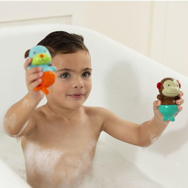 Skip Hop Bath Playthings Zoo Mix Match Flippers - Monkey Dog