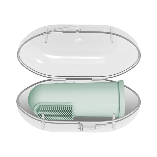 Dr.Browns Silicone Finger Toothbrush with Case - Light Green - Dezine Kids