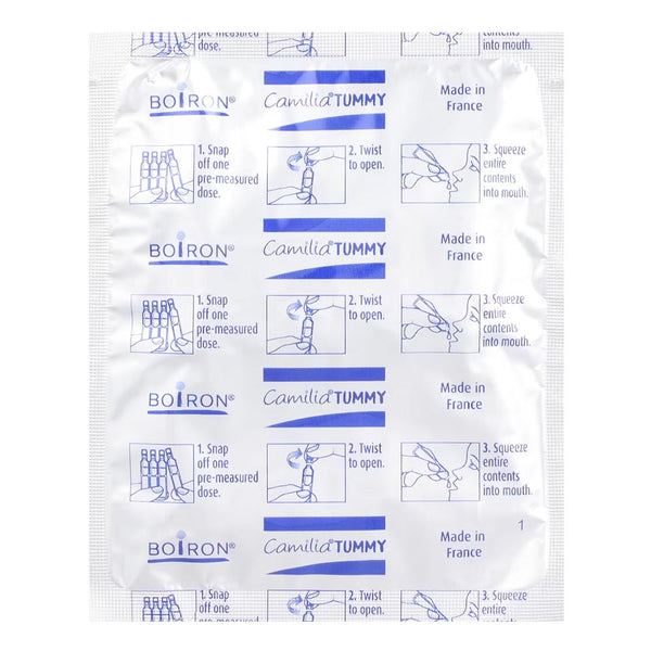 Boiron Camilia Tummy for Colic, Painful Gas, Bloating, & Fussiness, Sterile and Non Drowsy Liquid Doses - 30 Count