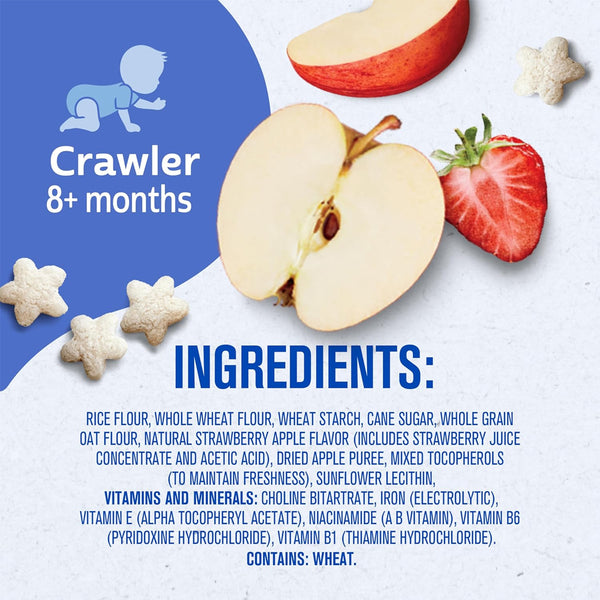 Gerber Puffs for Crawlers, 8+ months - Strawberry Apple