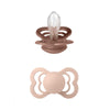 Bibs Supreme Pacifiers 2 Pack - Woodchuck/Blush