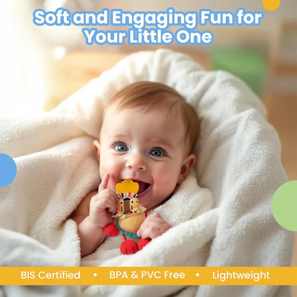 Nuluv Jittery Baby Toy, Vibrating Plush with Soft Fabric - Lion