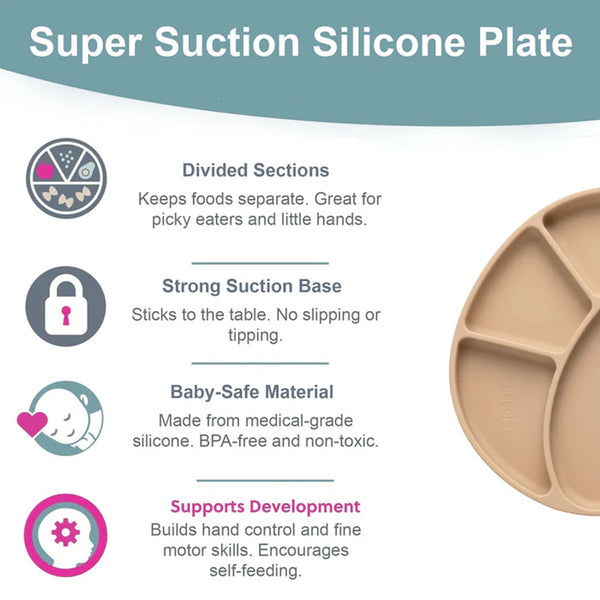 Bibado Silicone Suction Divider Plate - Fawn