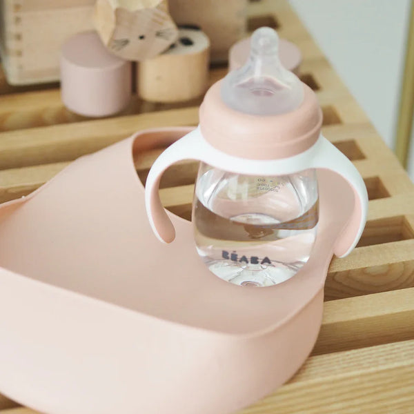 Beaba Silicone Bib - Pink - Dezine Kids
