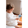 Beaba 2 in 1 Baby Sipper Water Bottle, Anti Spill Sippy Cup with Soft Silicone Straw for Toddler, Removable Handles, 300 ml - Windy Blue