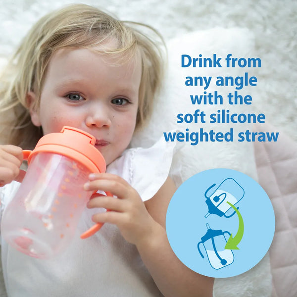Dr.Browns Milestones Baby’s First Straw Cup - Coral - Dezine Kids