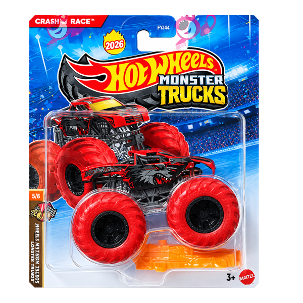 Hot Wheels Monste Red & Black Monster Truck with Oversized Red Wheels