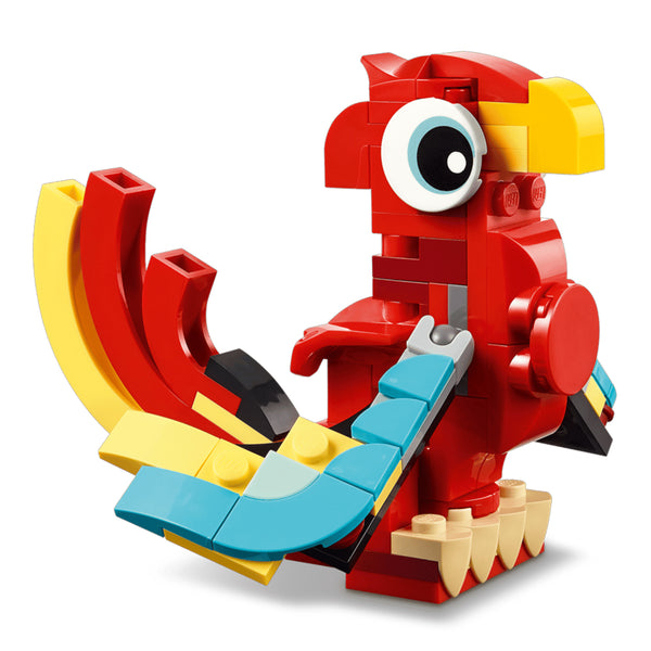 Lego Creator Red Dragon 3 in 1 Animal Toy Set, 149 Pieces