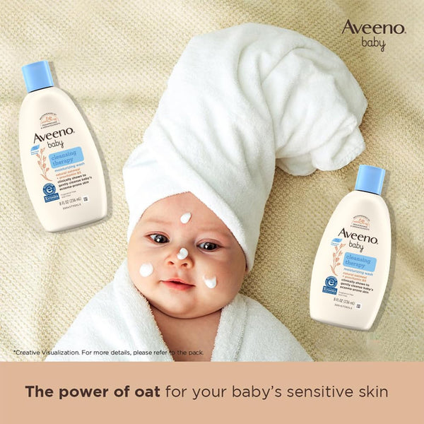 Aveeno Baby Cleansing Therapy Moisturising Wash for Sensitive Skin - 236ml - Dezine Kids