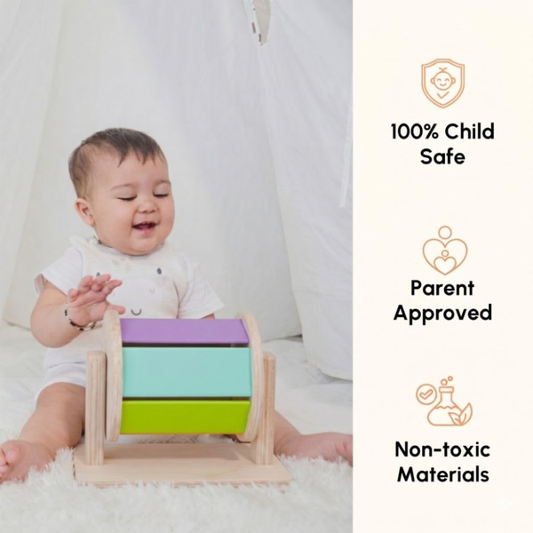 Curious Cub Montessori Spinning Drum for Babies - Dezine Kids