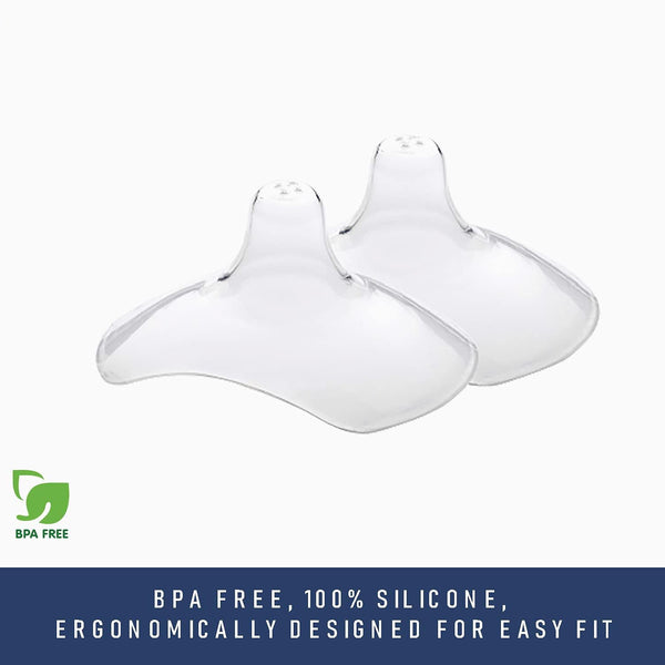 Hopop Natural Fit Silicone Nipple Protector/Shield with Case – Gentle & Safe - 1 Pair - Dezine Kids