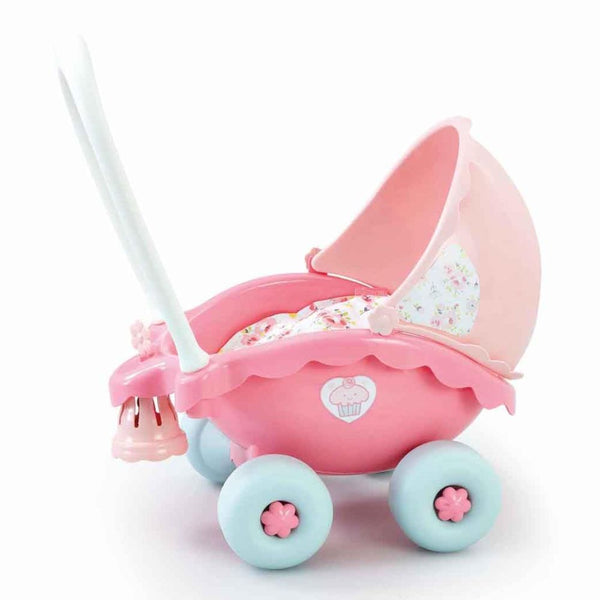 Elc Stroller Pram with Canopy & Large Wheels Pretend Play Toy - Dezine Kids