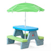 Step2 Sun & Shade Picnic Table with Umbrella - Dezine Kids