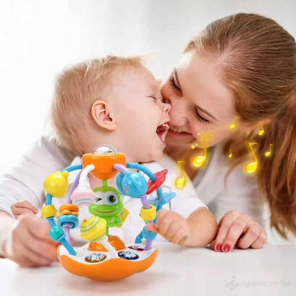 Five Star Musical Rattle Interactive Frog Ball for Children Sensory - Dezine Kids