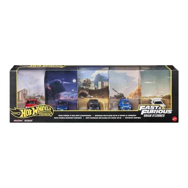 Hot Wheels Premium Fast & Furious Brian O'Conner Bundle Set of 5 Cars