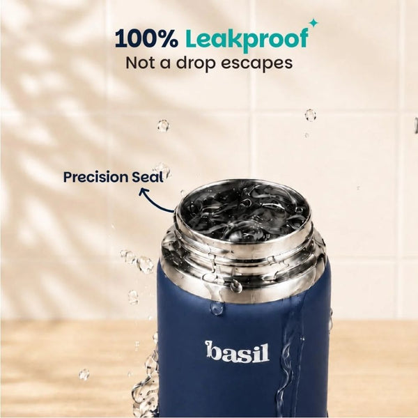 Basil Insulated Stainless steel Sipper with Carry Handle - Classic Navy
