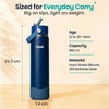 Basil Insulated Stainless steel Sipper with Carry Handle - Classic Navy