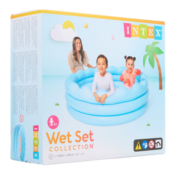 Intex Wavy Edge Inflatable Family Pool for Kids & Adults - Dezine Kids