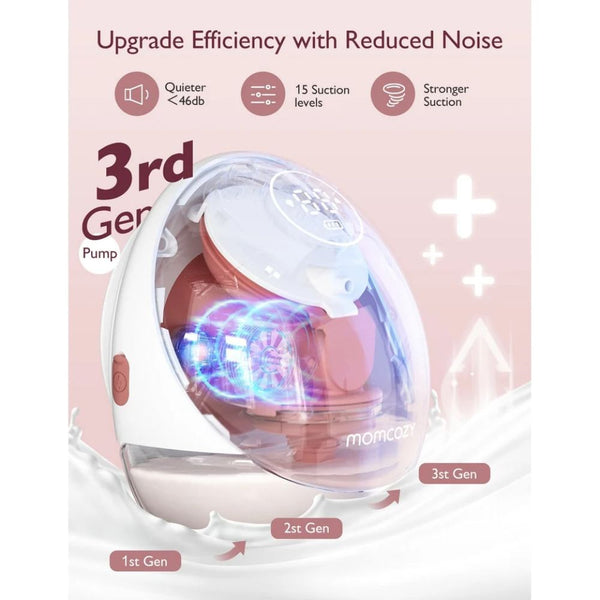 Momcozy M9 Mobile Flow Wearable Single Electric Breast Pump - Dezine Kids