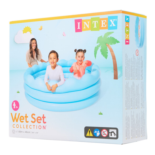 Intex Wavy Edge Inflatable Family Pool for Kids & Adults - Dezine Kids