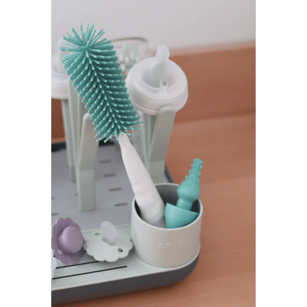 Beaba 2 in 1 Silicone Bottle Brush - Sage Green