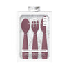 EzPz Happy Utensils for Toddlers(Spoon, Fork & Knife) - Mauve