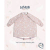 Bibado Long Sleeve Coverall Weaning Bib - Botanical Bunnies Pink