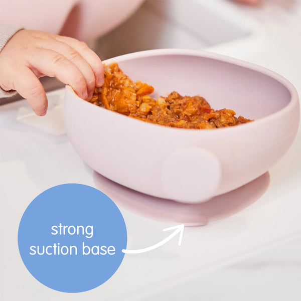 B.Box Silicone Bowl Plus Lid With Suction Base - Blush Pink
