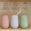 EzPz Happy Cup + Straw Training System for Toddlers - Grey - Dezine Kids