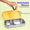 Basil 2 Compartment Stainless Steel Lunchbox with Plastic Lid - Kitty Party