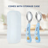 Hopop Stainless Steel Spoon & Fork Set with Travel Case - Portable & Durable - Dezine Kids