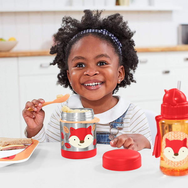 Skip Hop Zoo Back To School Insulated Little Kid Food Jar - Fox