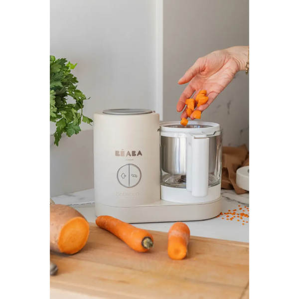 Beaba Babycook Neo 6 In 1 Baby Food Processor, Portable Baby Food Cooker, Puree Maker and Warmer - Clay
