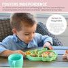 Melii 100% Food Grade Silicone Plate Suction Base With Divided Sections - Dinosaur