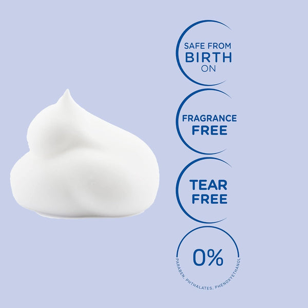 Mustela Foam Shampoo for Newborn, Mild, Hypoallergenic Foam Hair Wash for Sensitive Baby Scalp - 150 ml - Dezine Kids