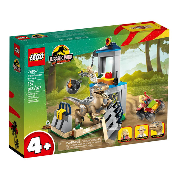 Lego Jurassic Park Velociraptor Escape Building Toy Set