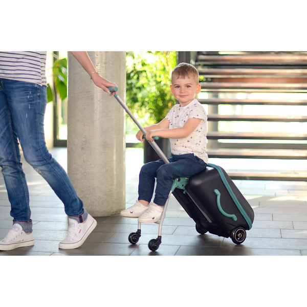 Beaba Ride On Cabin Luggage Suitcase with Child Seat, Aged 4 and Above, Expandable Large Opening Capacity 22 L