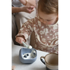 Beaba Silicone Suction Bowl, Non-Slip Baby Feeding Bowl, Ergonomic Design, Supple and Unbreakable Silicone BPA-Free - Pebble