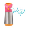 B.Box Insulated Drink Bottle Sipper 350 ml - Strawberry Shake Pink Orange