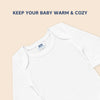 Hopop Baby 100% Cotton Soft & Warm Thermal Full Sleeves Romper Vest with Envelope Neck Design