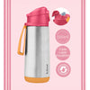 B.Box Insulated Sport Spout Drink Water Bottle 500 ml - Strawberry Shake Pink Orange