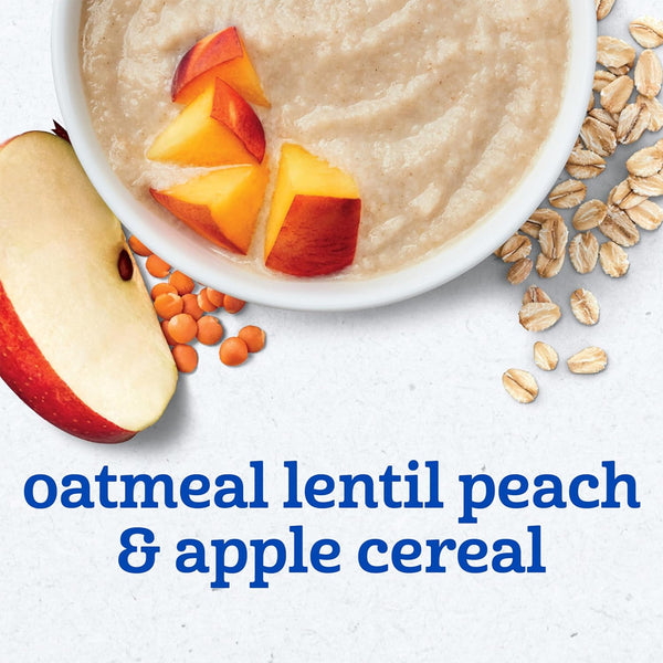 Gerber Cereal for Sitters, 6+ months - Oatmeal Lentil Peach Apple