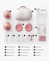 Momcozy Air 1 Ultra Slim Double Wearable Breast Pump, Wireless Charging Case with Real Time Milk Tracking - Red